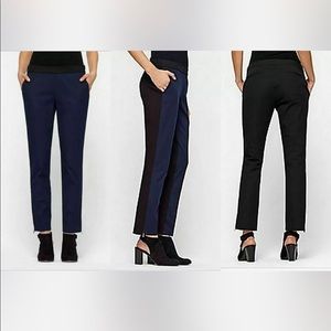 Eileen Fisher black and blue pants with zippered bottoms size xl